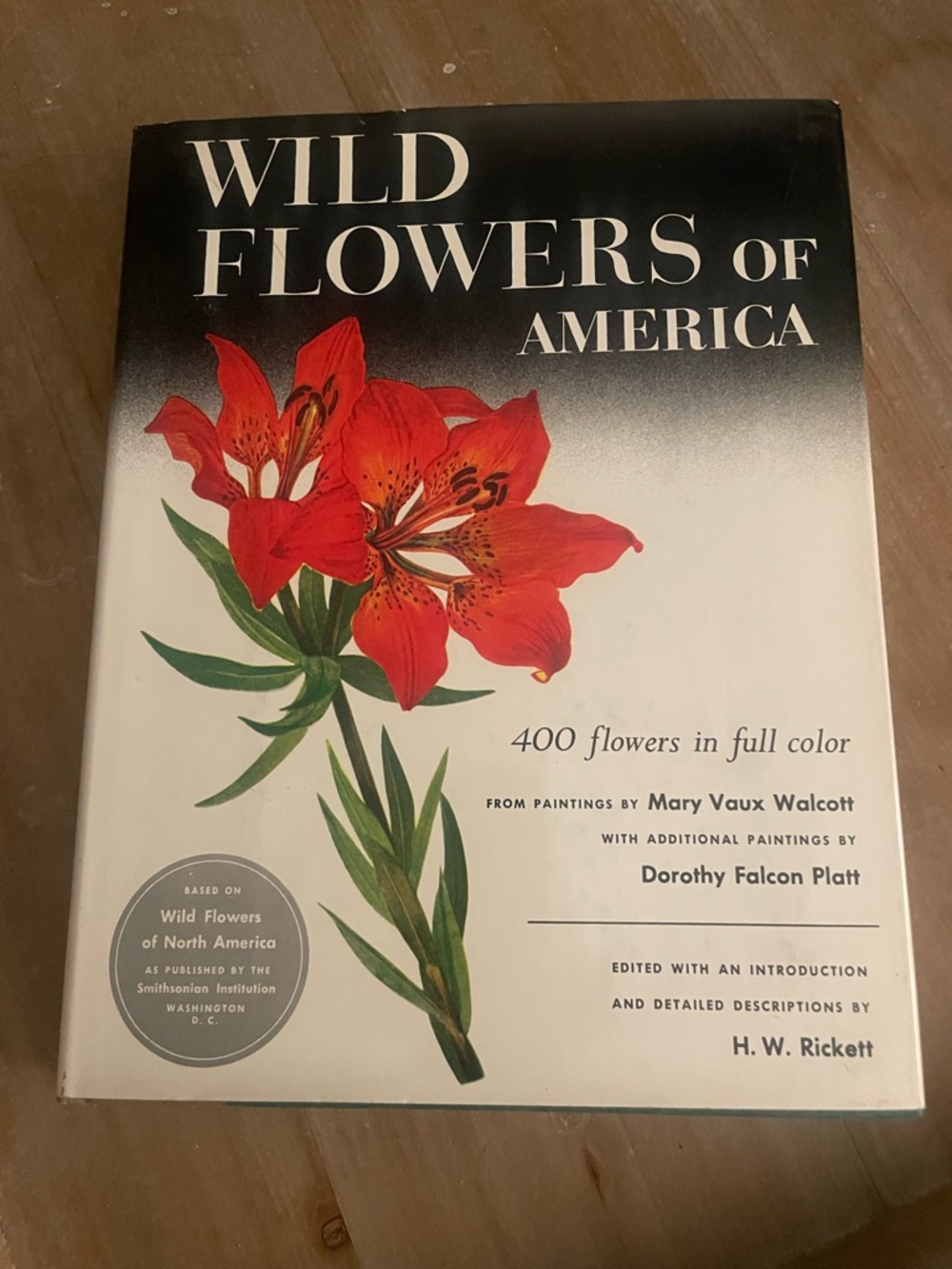 Wild Flowers of America H.W. Rickett Coffee Table Book - Red Floral Cover